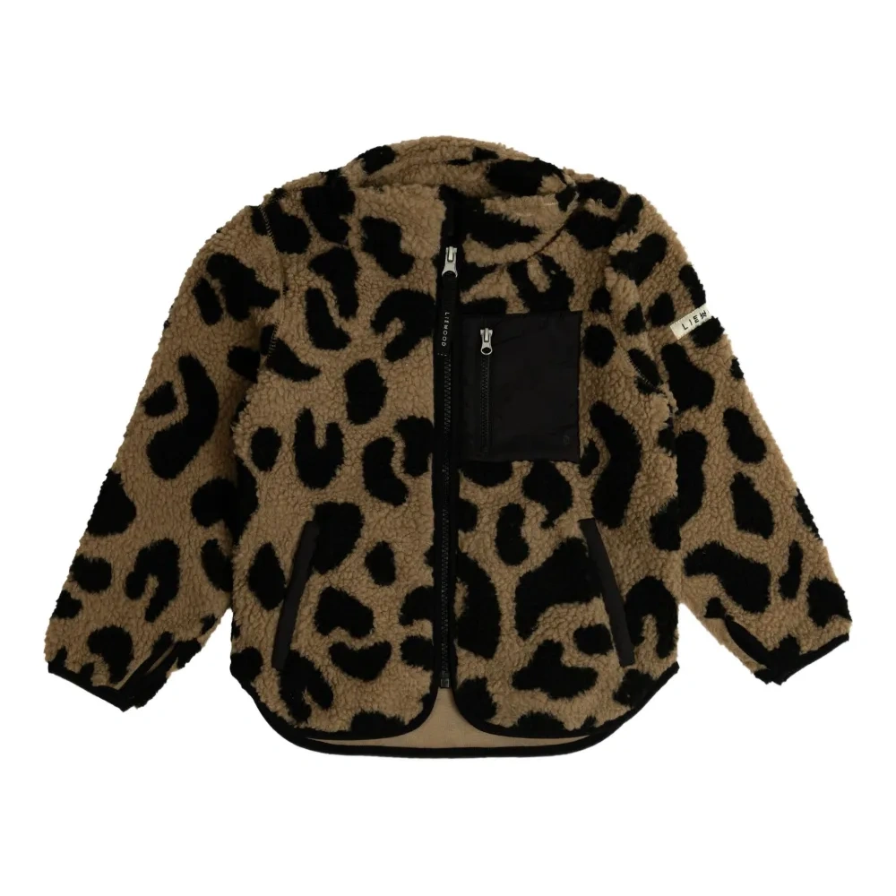 Флисовая куртка с леопардовым принтом
