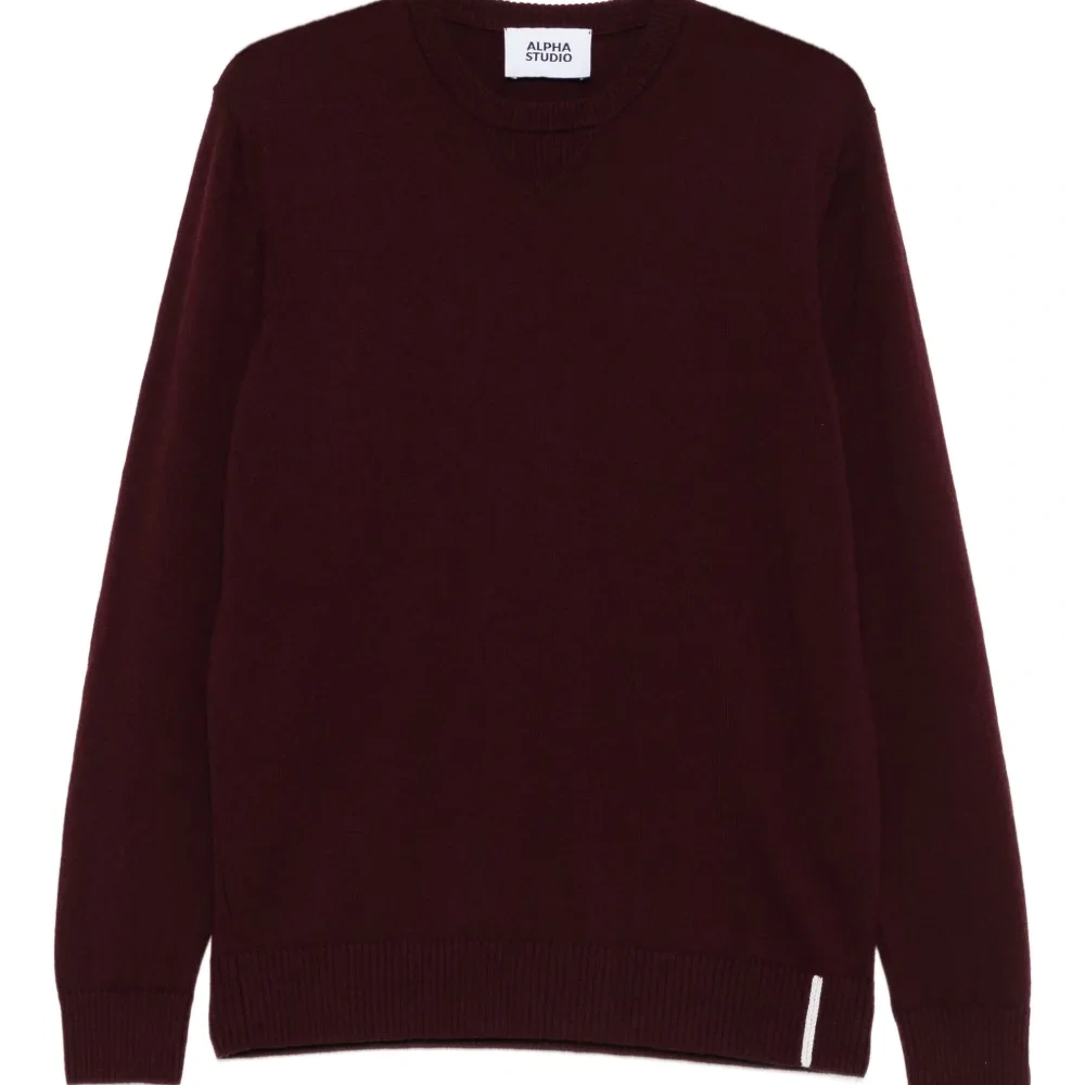 Шерстяной свитер с круглым вырезом