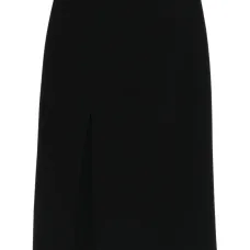 Юбка с разрезом и складками