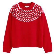 Свитер с кокеткой в виде звезды