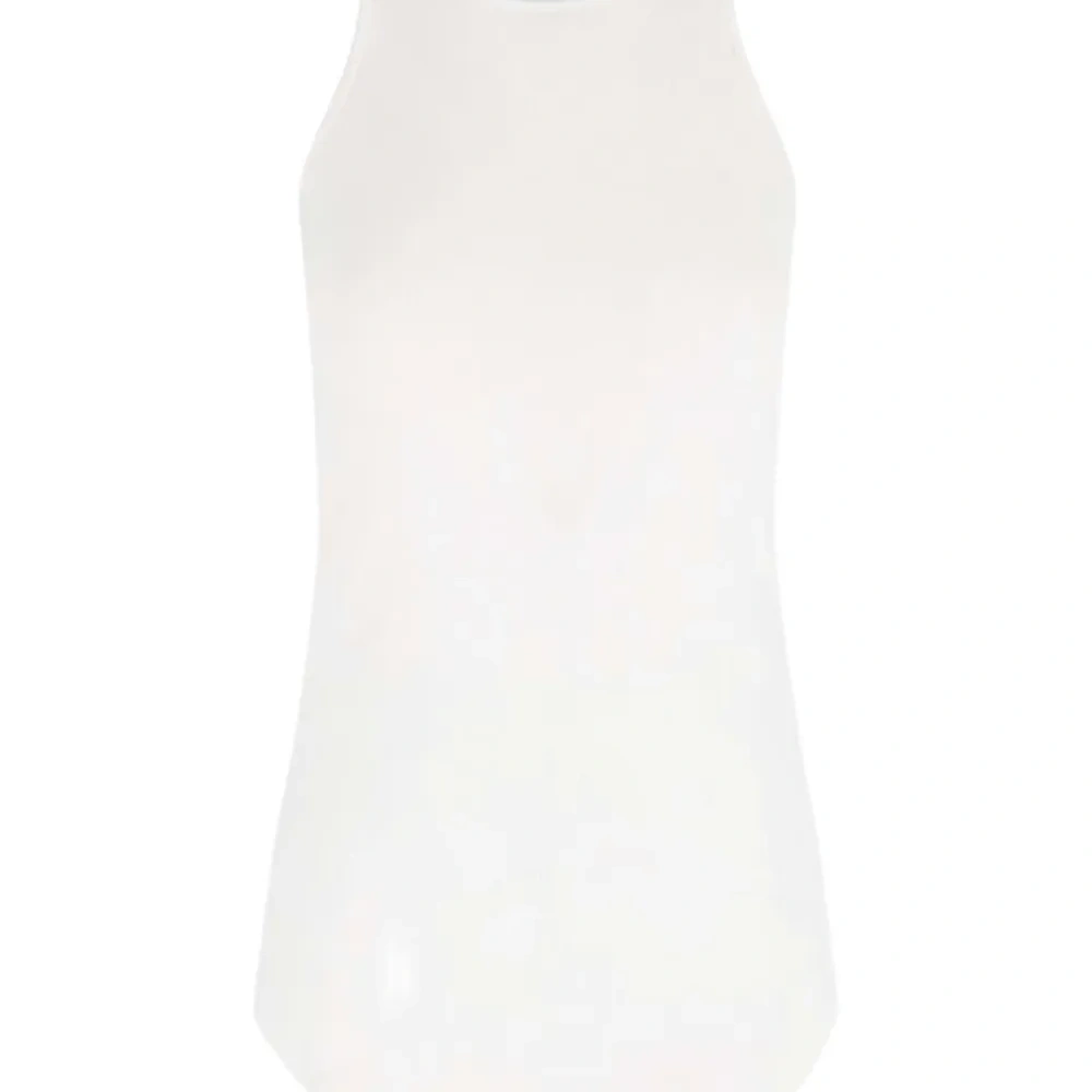 Топ в рубчик с круглым вырезом