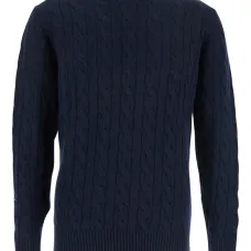 Свитер фактурной вязки с круглым вырезом