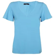 Футболка с V-образным вырезом и оборками Футболка с V-образным вырезом и оборками