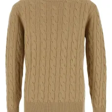 Свитер фактурной вязки с круглым вырезом