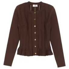 Плиссированный кардиган на пуговицах Плиссированный кардиган на пуговицах