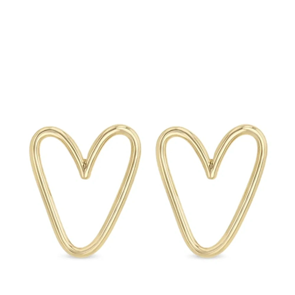 Серьги Open Heart из желтого золота