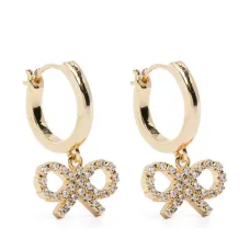 Серьги-кольца с бантиками