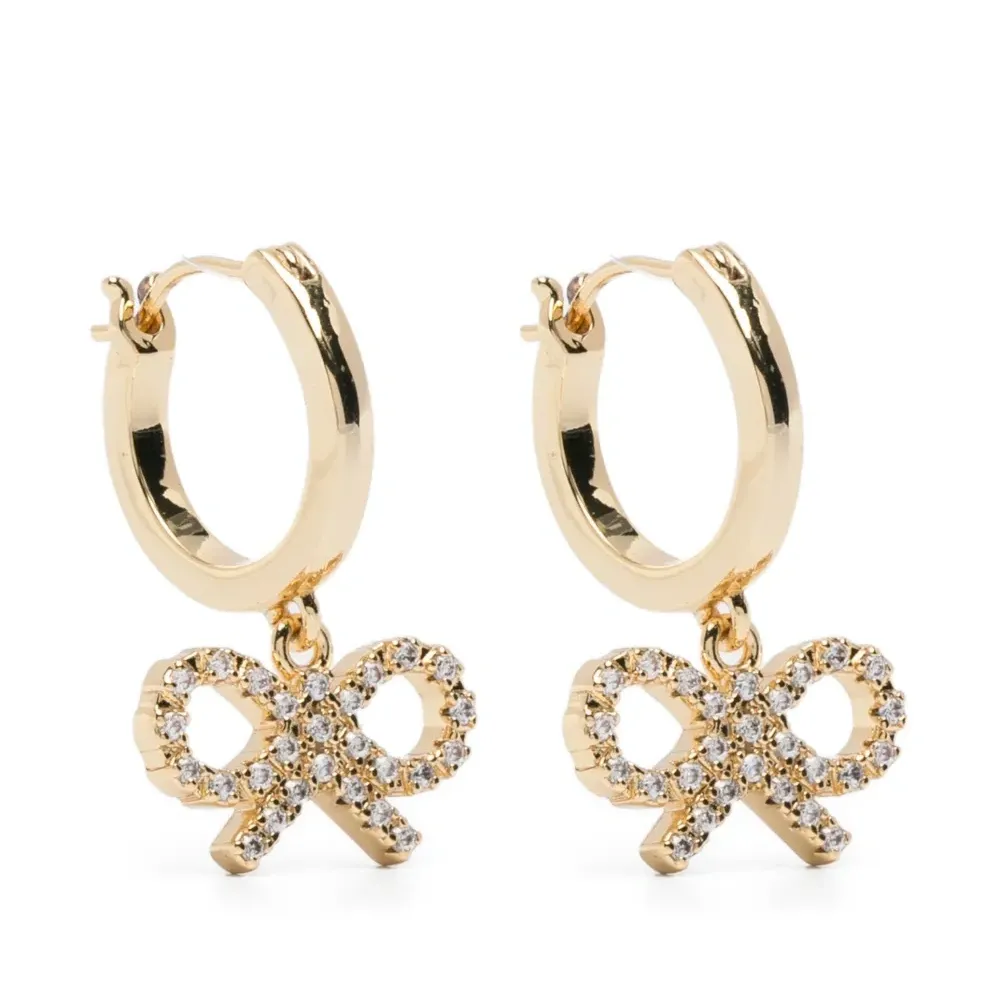 Серьги-кольца с бантиками