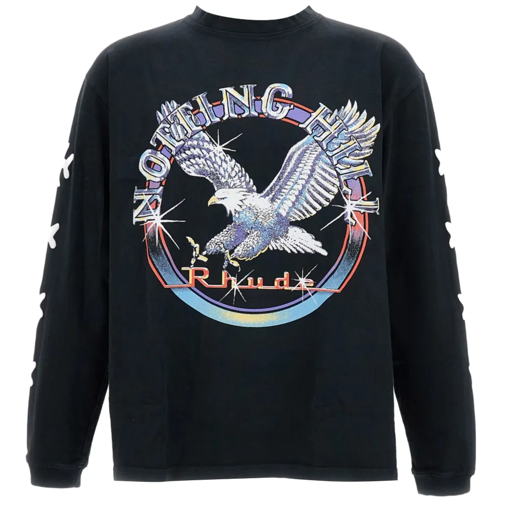 Толстовка в рубчик с принтом