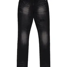 Джинсы bootcut с эффектом потертости