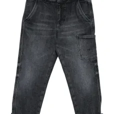 Джинсовые брюки с накладными карманами Джинсовые брюки с накладными карманами