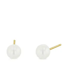 Серьги из желтого золота с жемчугом