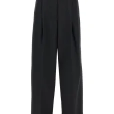 Брюки с завышенной талией и складками Брюки с завышенной талией и складками