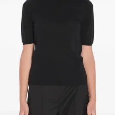 Шерстяная футболка в рубчик