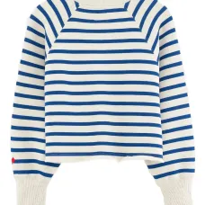 Полосатый свитер с рукавами реглан Полосатый свитер с рукавами реглан