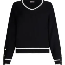 Свитер с контрастной отделкой