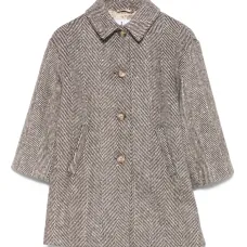 Пальто с узором в елочку