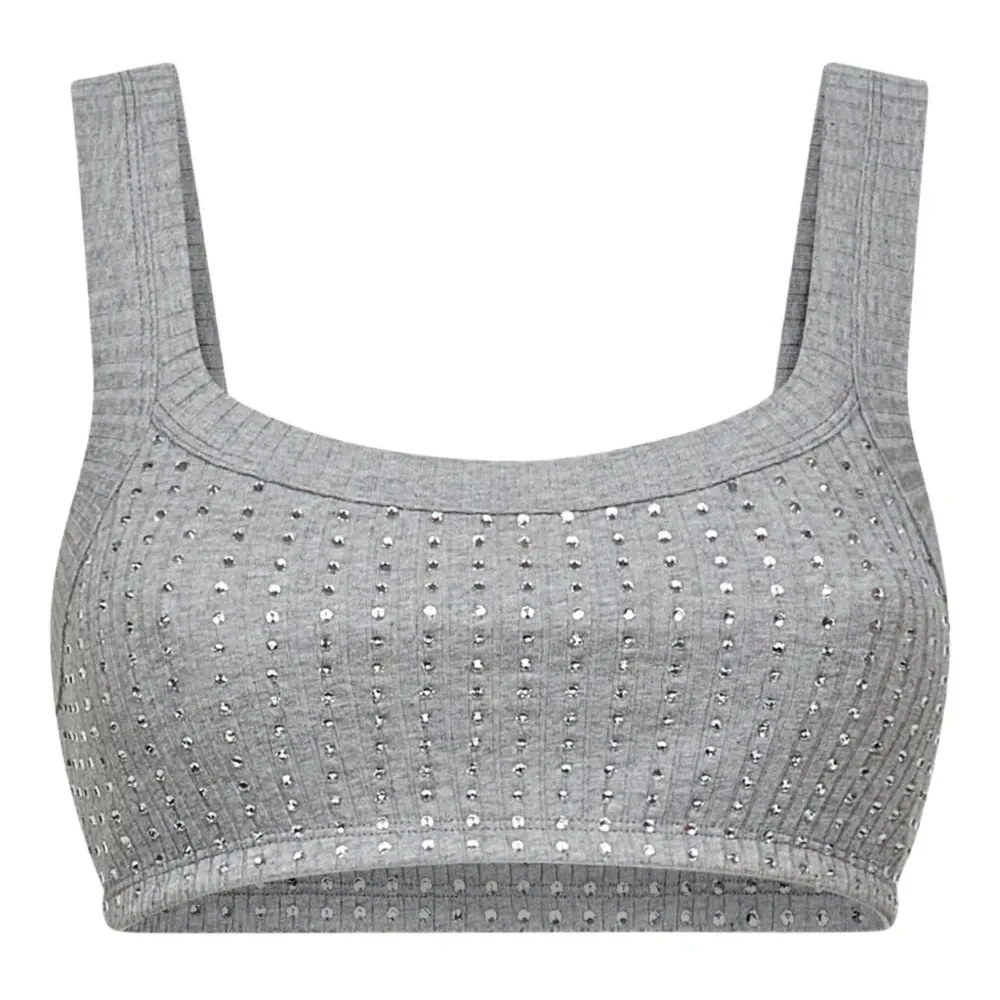 Топ в рубчик с кристаллами