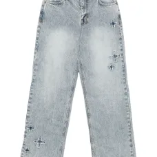 Джинсы с вышивкой