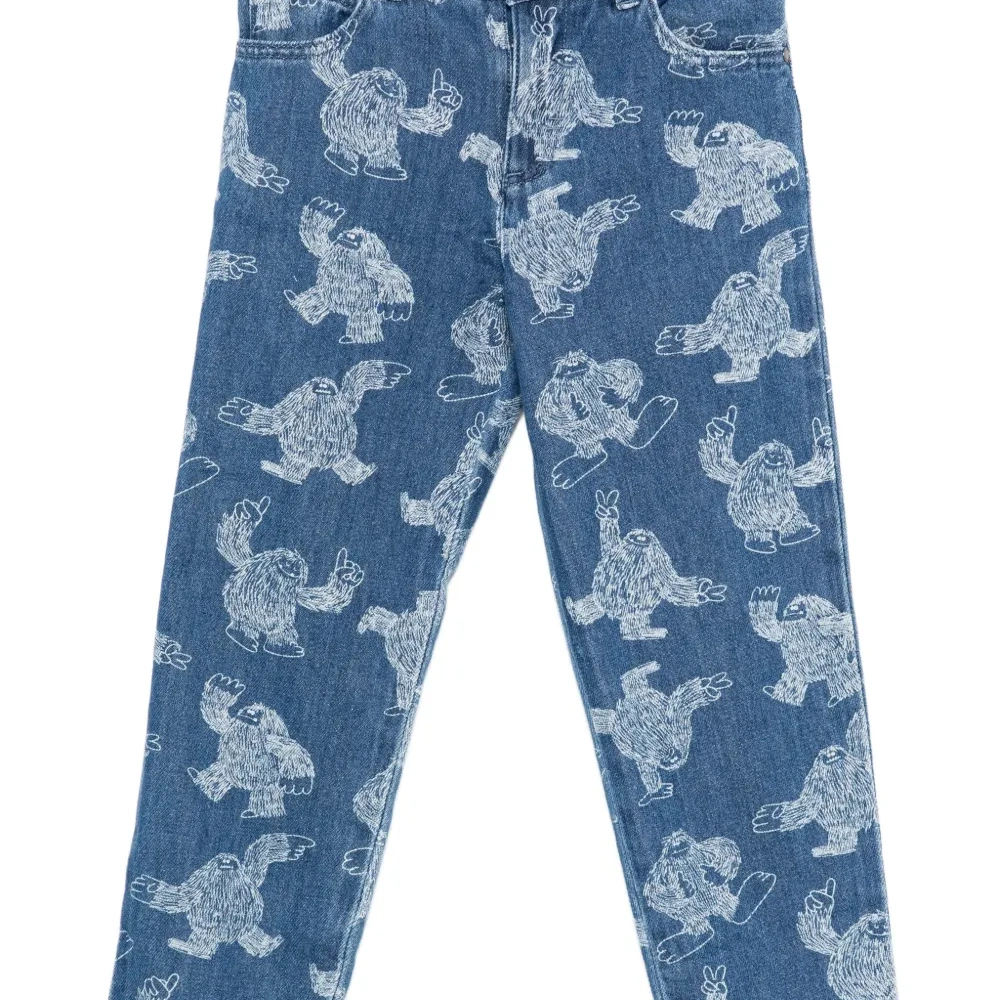 Джинсы с принтом