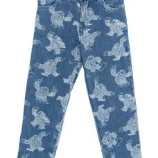 Джинсы с принтом