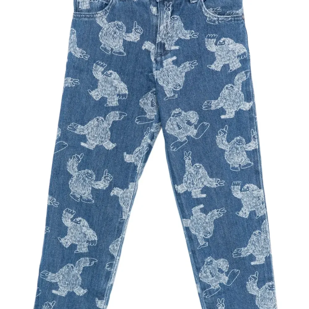 Джинсы с принтом