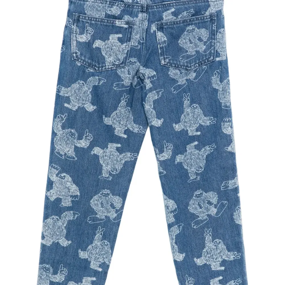 Джинсы с принтом