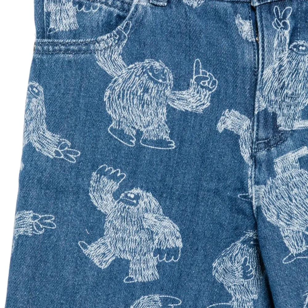 Джинсы с принтом