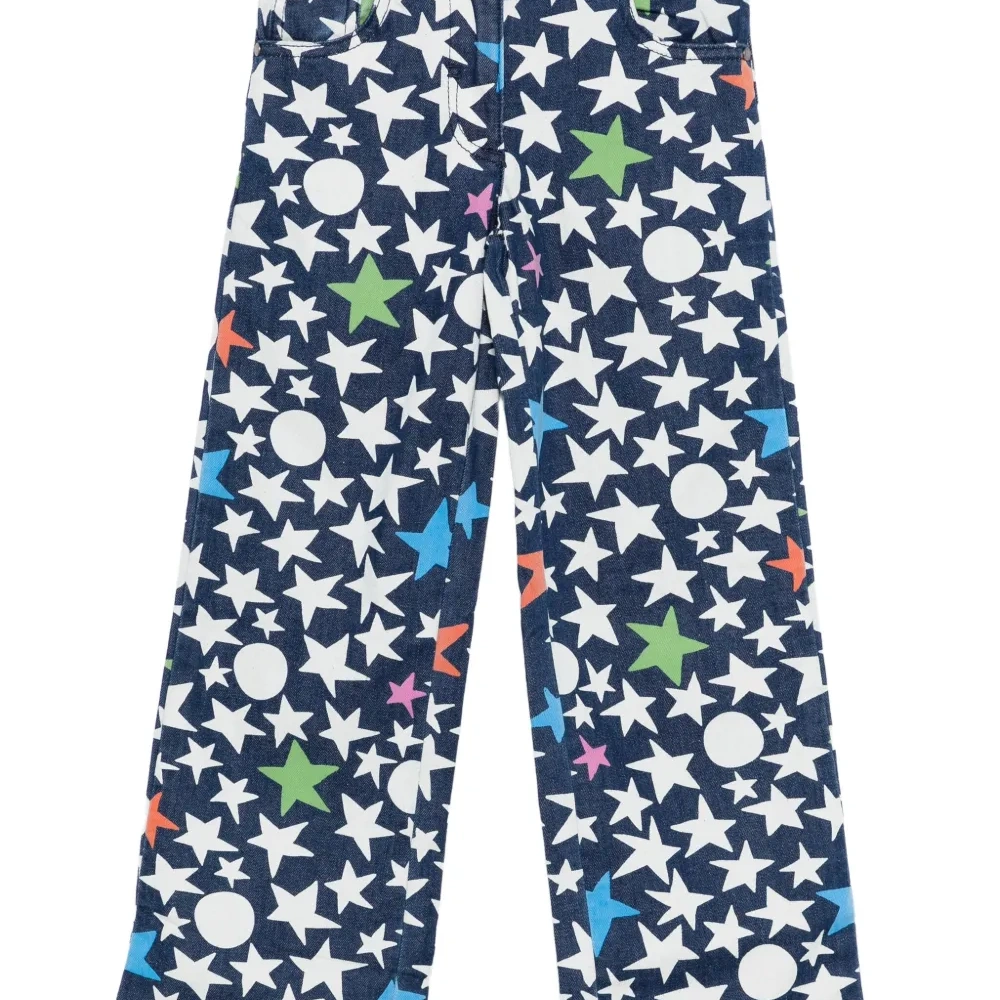 Брюки с карманами и принтом