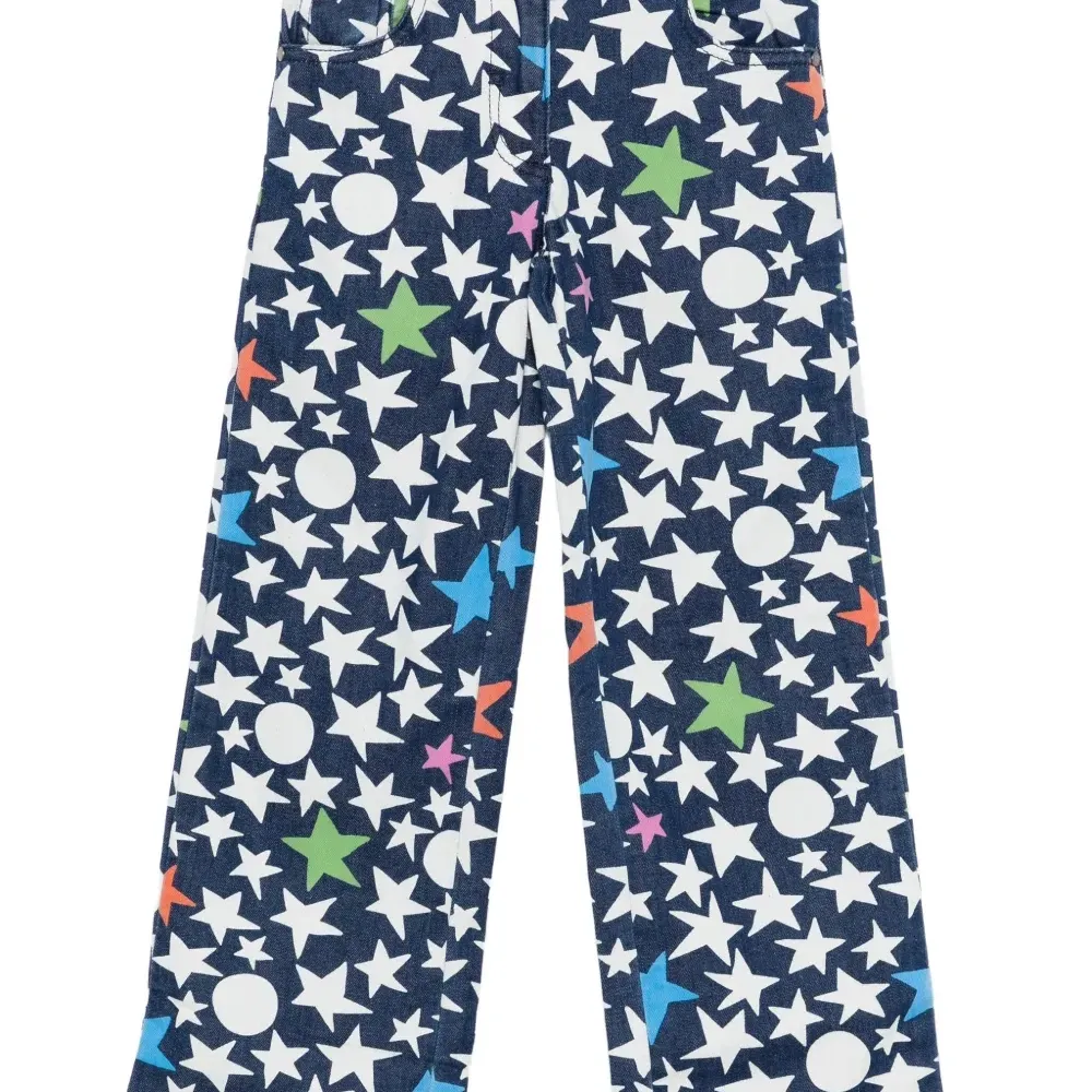 Брюки с карманами и принтом