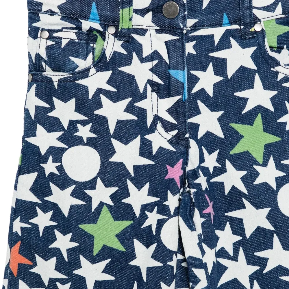 Брюки с карманами и принтом