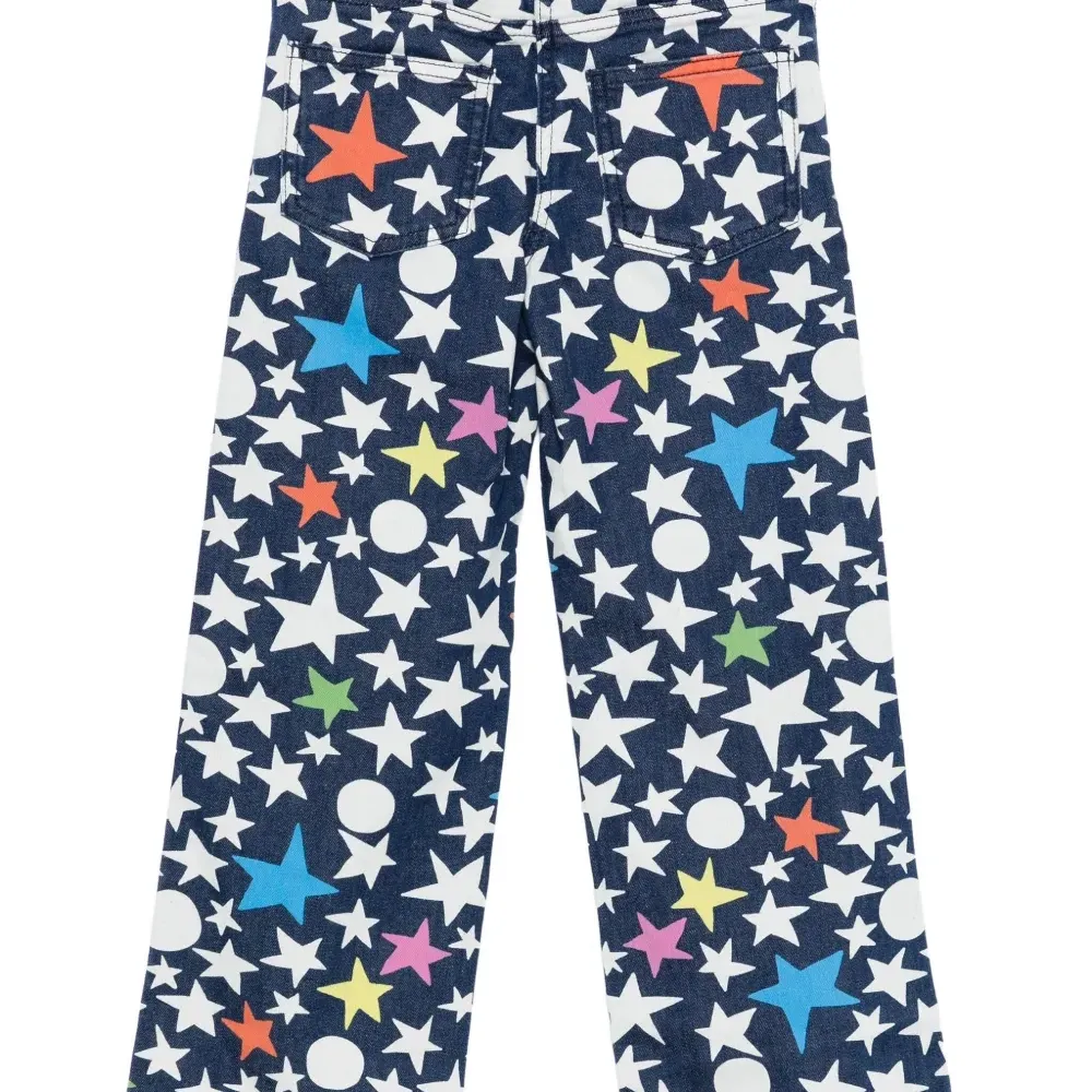 Брюки с карманами и принтом