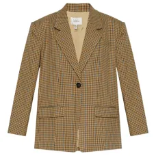 Клетчатый блейзер с одной пуговицей Клетчатый блейзер с одной пуговицей