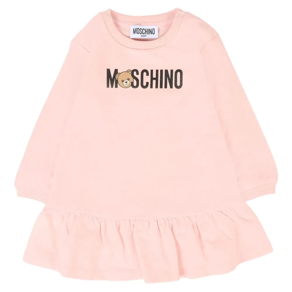 Платье с оборками и логотипом