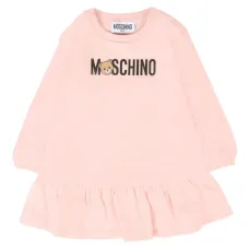 Платье с оборками и логотипом