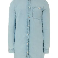 Рубашка с нагрудным карманом и длинными рукавами