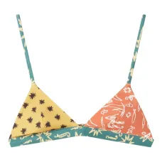 Топ бикини с треугольными чашками и принтом