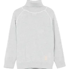 Шерстяной свитер с высоким воротником