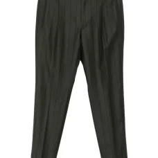 Брюки в тонкую полоску со складками Брюки в тонкую полоску со складками