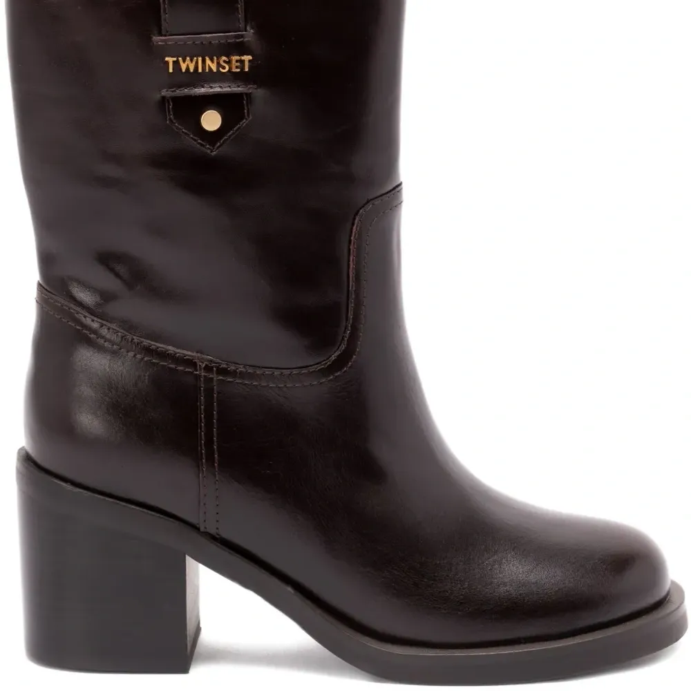 Ботильоны на блочном каблуке