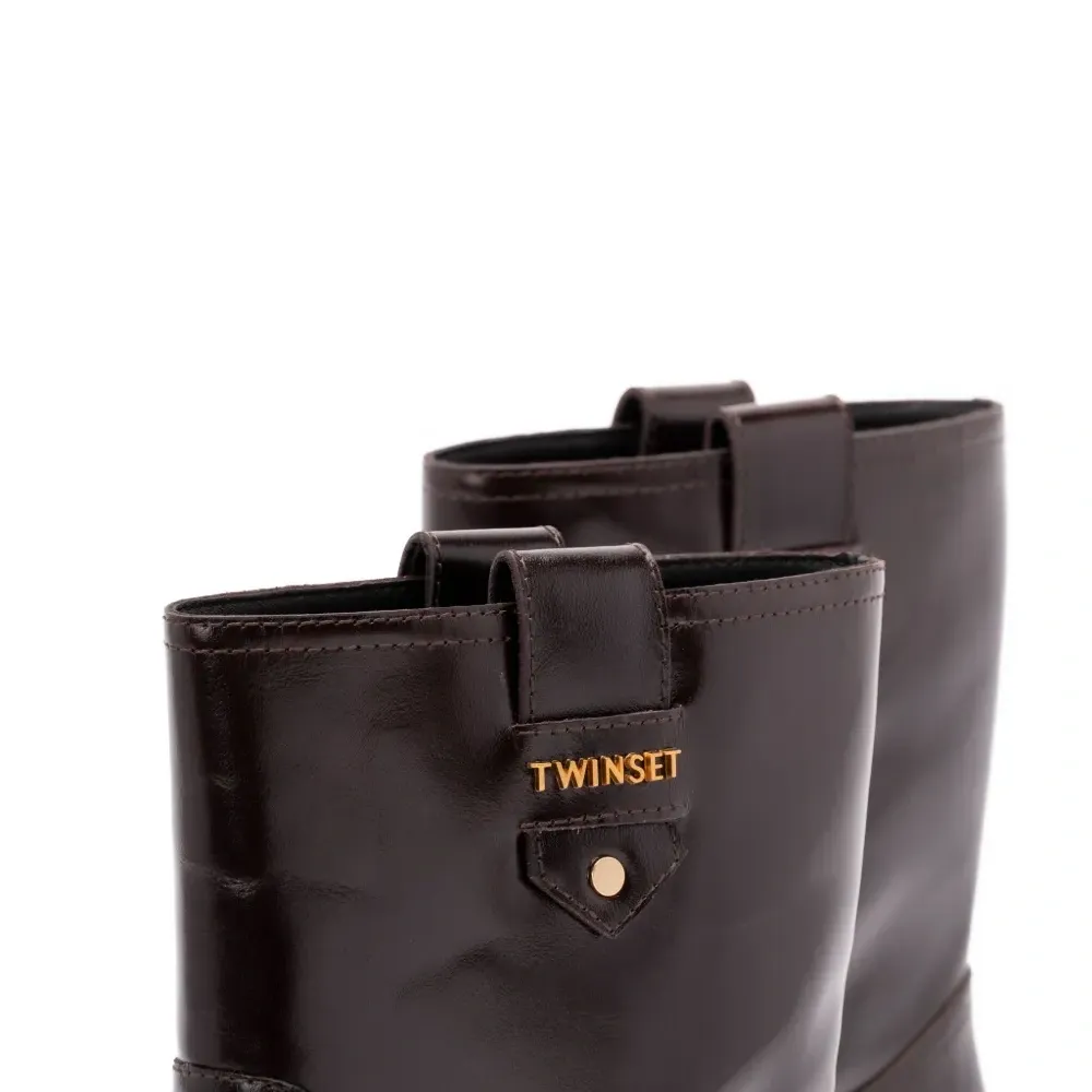 Ботильоны на блочном каблуке