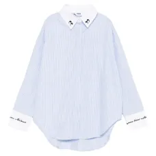 Полосатая рубашка с вышивкой