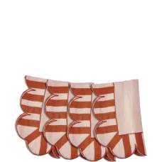 Набор из четырех салфеток с фестонами Набор из четырех салфеток с фестонами