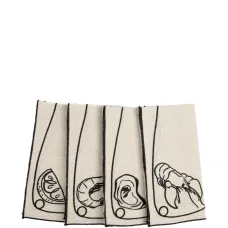 Набор из четырех льняных салфеток