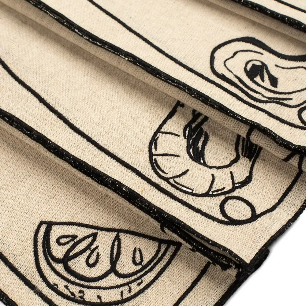 Набор из четырех льняных салфеток