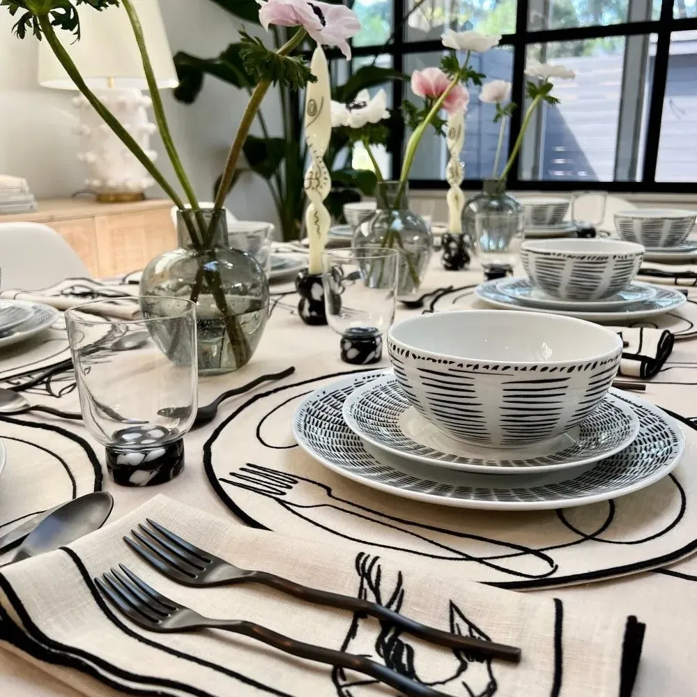 Набор из четырех льняных салфеток