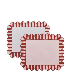 Полосатая салфетка с фестонами Полосатая салфетка с фестонами