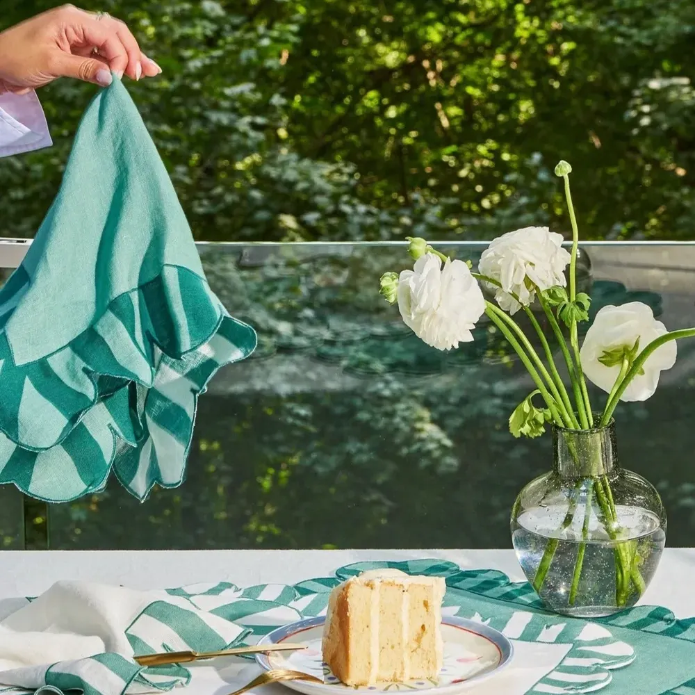 Набор jardin из четырех салфеток с фестонами