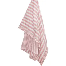 Стеганое одеяло в полоску с оборками