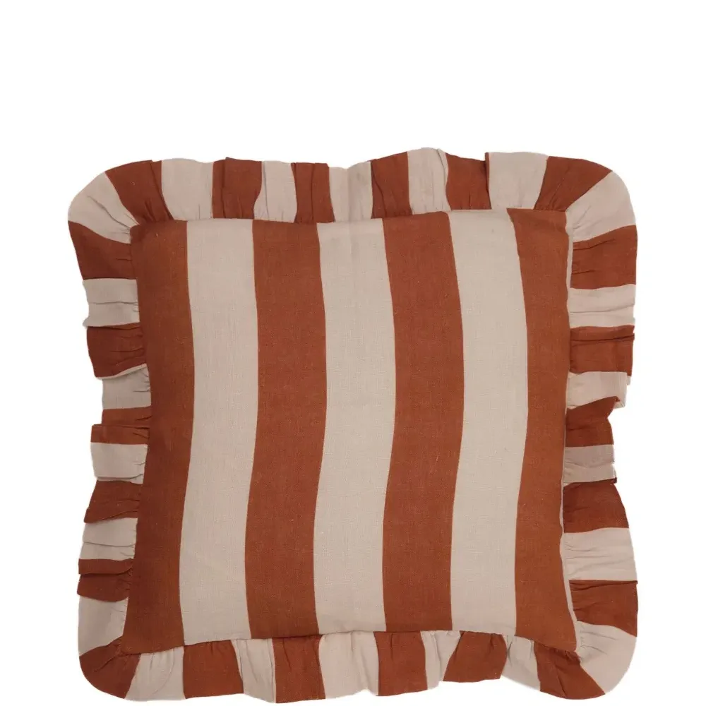Льняная наволочка в полоску (45x45 см)
